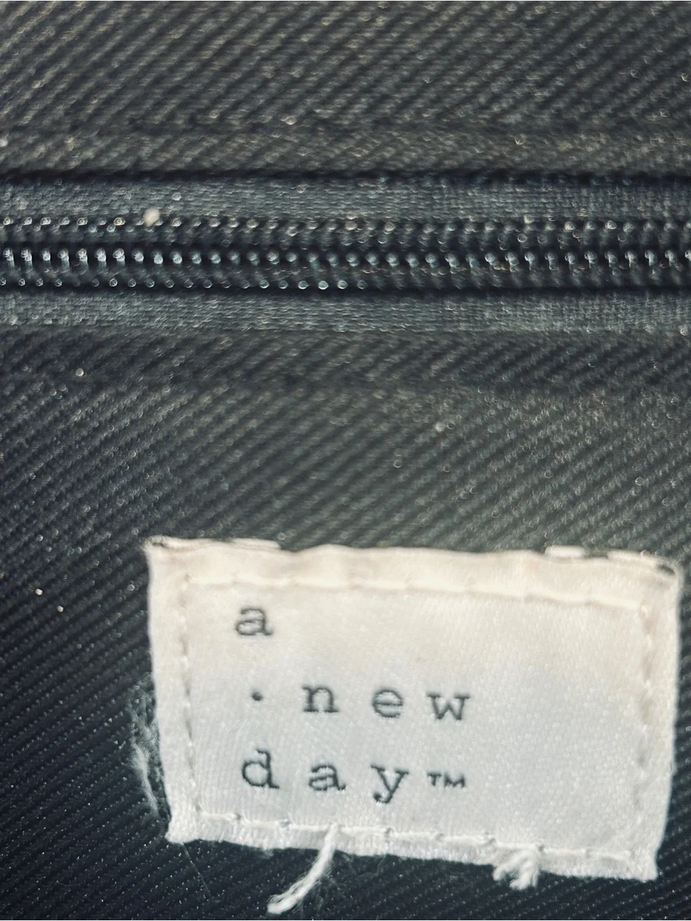 a new day Black Pebbled Tote Satchel Handbag